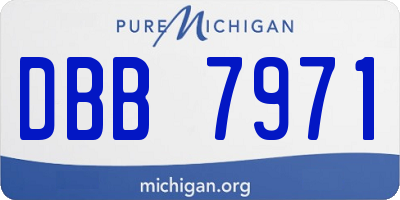 MI license plate DBB7971
