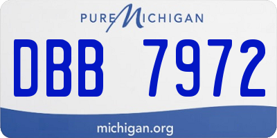MI license plate DBB7972