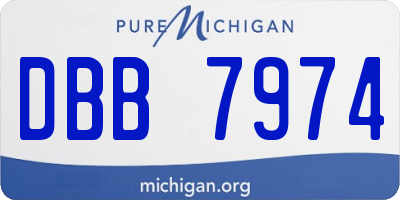 MI license plate DBB7974