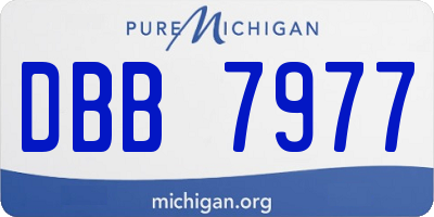 MI license plate DBB7977