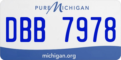 MI license plate DBB7978