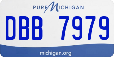 MI license plate DBB7979