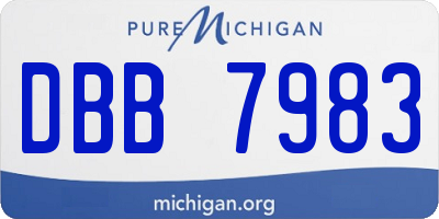 MI license plate DBB7983