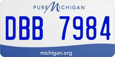 MI license plate DBB7984