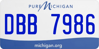 MI license plate DBB7986