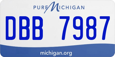 MI license plate DBB7987