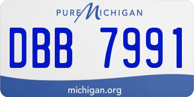 MI license plate DBB7991