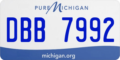 MI license plate DBB7992