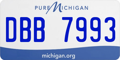 MI license plate DBB7993