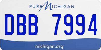 MI license plate DBB7994