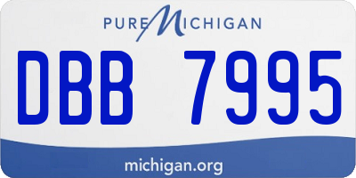 MI license plate DBB7995