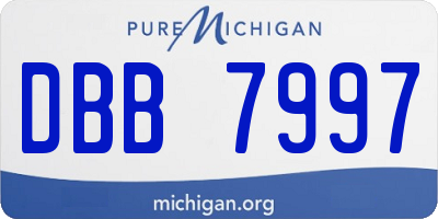 MI license plate DBB7997