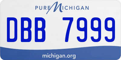 MI license plate DBB7999