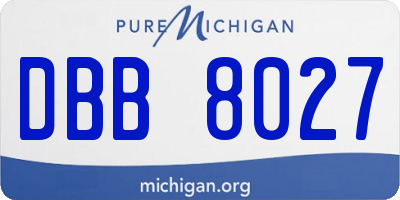 MI license plate DBB8027