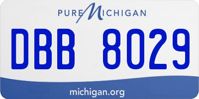 MI license plate DBB8029