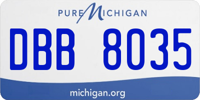 MI license plate DBB8035