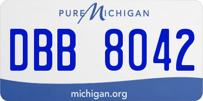 MI license plate DBB8042