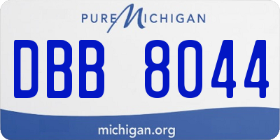 MI license plate DBB8044