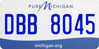MI license plate DBB8045