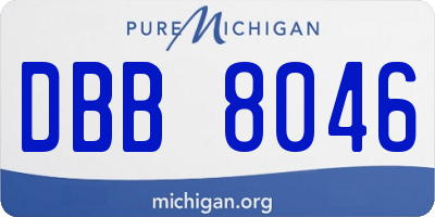 MI license plate DBB8046