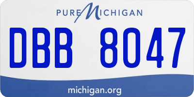 MI license plate DBB8047