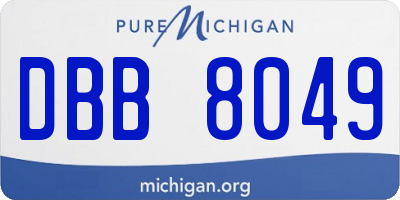 MI license plate DBB8049