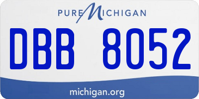 MI license plate DBB8052