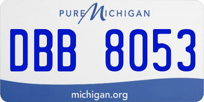 MI license plate DBB8053