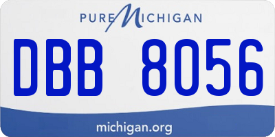 MI license plate DBB8056