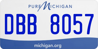 MI license plate DBB8057
