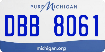 MI license plate DBB8061