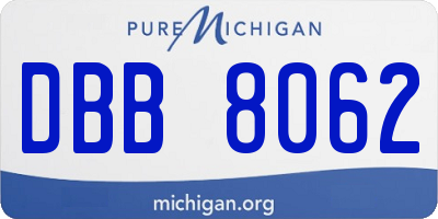 MI license plate DBB8062