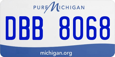 MI license plate DBB8068