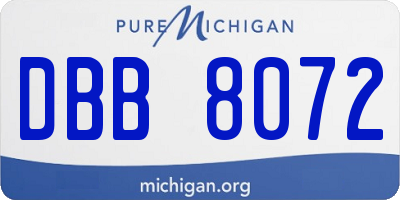 MI license plate DBB8072