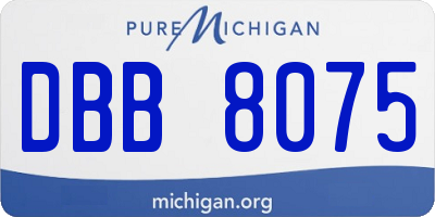 MI license plate DBB8075