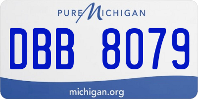 MI license plate DBB8079