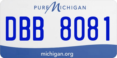 MI license plate DBB8081