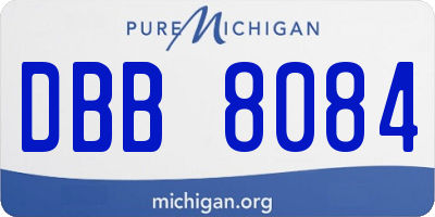 MI license plate DBB8084