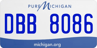 MI license plate DBB8086