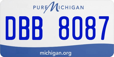 MI license plate DBB8087