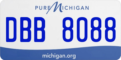 MI license plate DBB8088