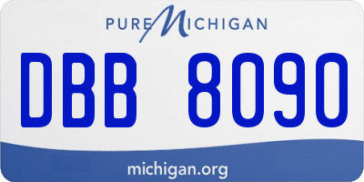 MI license plate DBB8090