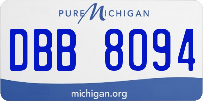 MI license plate DBB8094