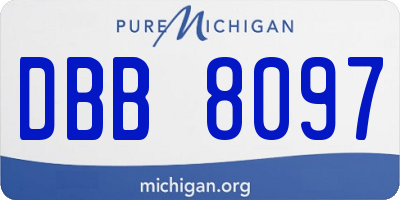 MI license plate DBB8097