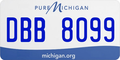 MI license plate DBB8099
