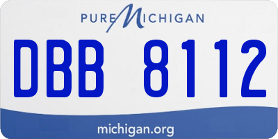 MI license plate DBB8112