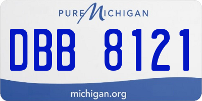 MI license plate DBB8121