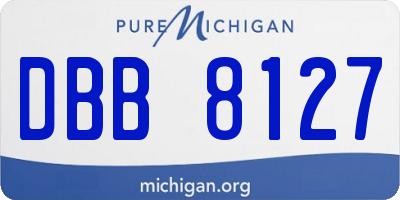 MI license plate DBB8127