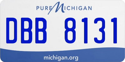 MI license plate DBB8131