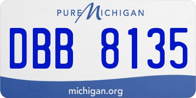 MI license plate DBB8135